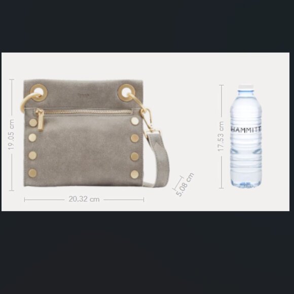 Hammitt Small Leather Crossbody Bag Tony Sml Pew/Brushed Gold - Picture 5 of 7